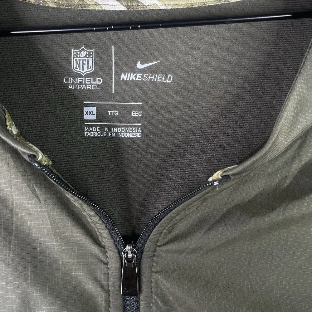 Nike Pullover Jacket Mens XXL Green Chargers Salute To Service NFL‎ Shield Camo